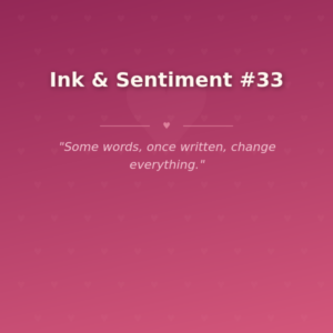 Ink & Sentiment #33