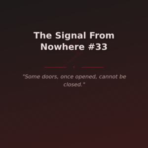 The Signal From Nowhere #33