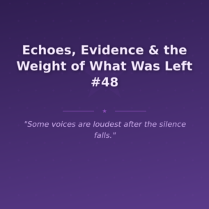 Echoes, Evidence & the Weight of What Was Left #48